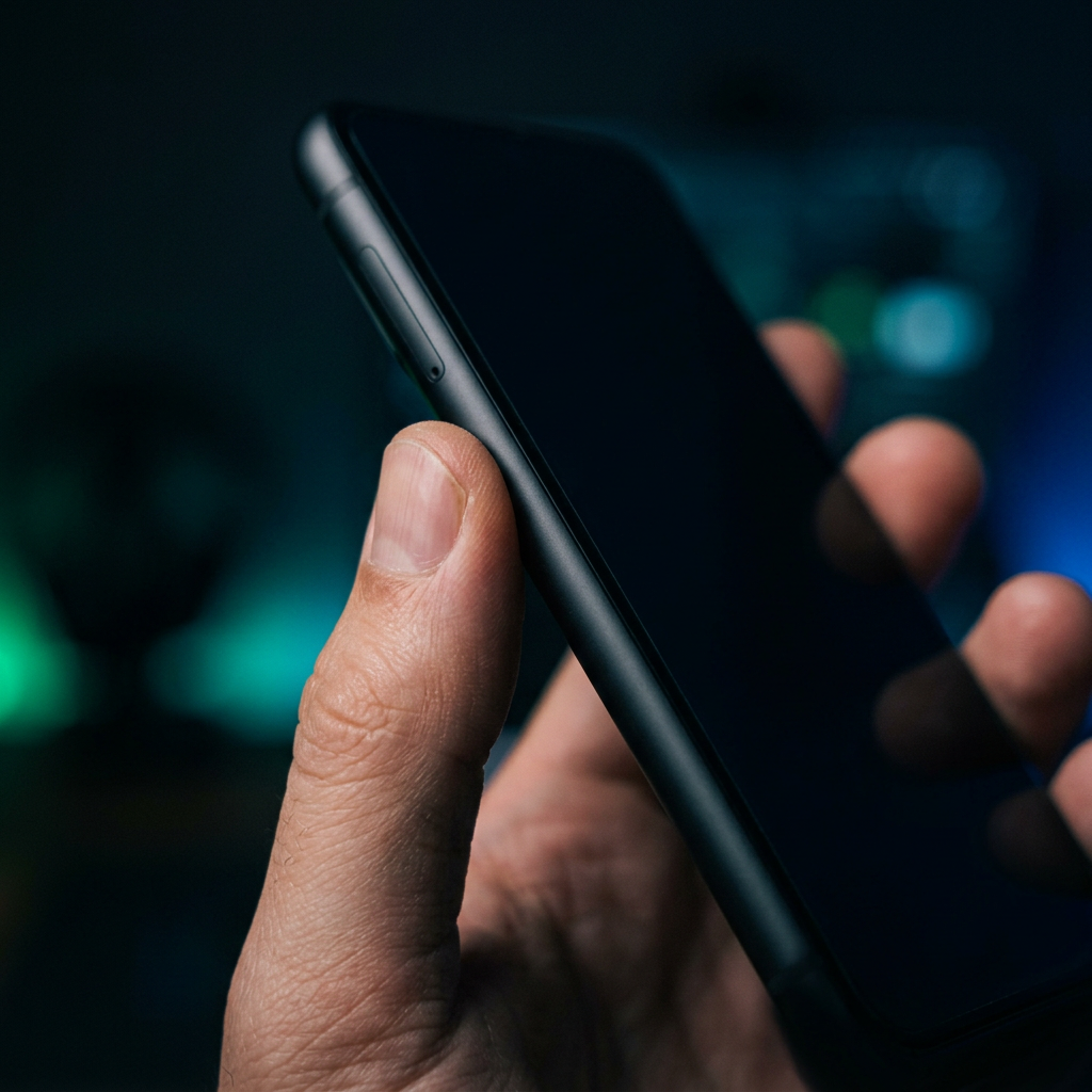 Смартфон с запущенным приложением Google Files на главном экране очистки
